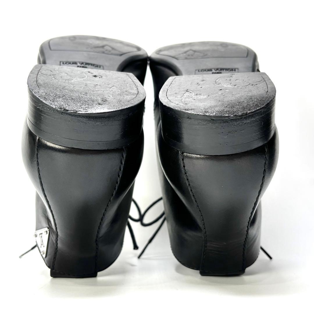 LOUIS VUITTON チャッカブーツ 6 レザー 革靴 ブラック