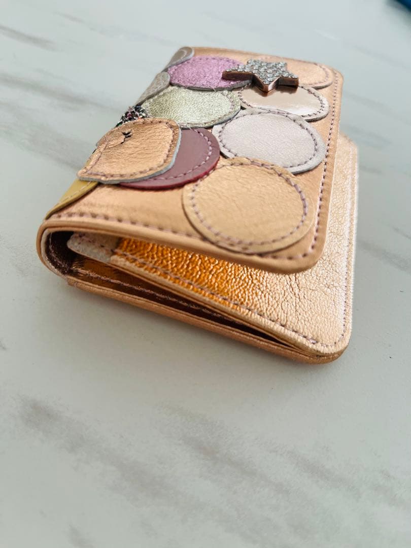 ツモリチサト新品未使用　マルチケース　パスケース　小銭入れ　財布　ピンクゴールド