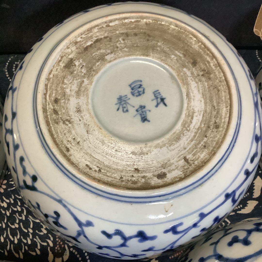 古伊万里　蛸唐草　富貴長春　大膾皿　江戸　6客　李朝・大聖寺・輪島塗・九谷焼好き