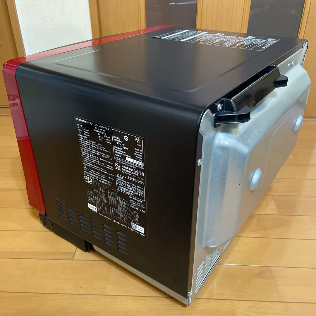 日立 オーブンレンジ 赤黒　MRO-S8Y 2021 ★整備済