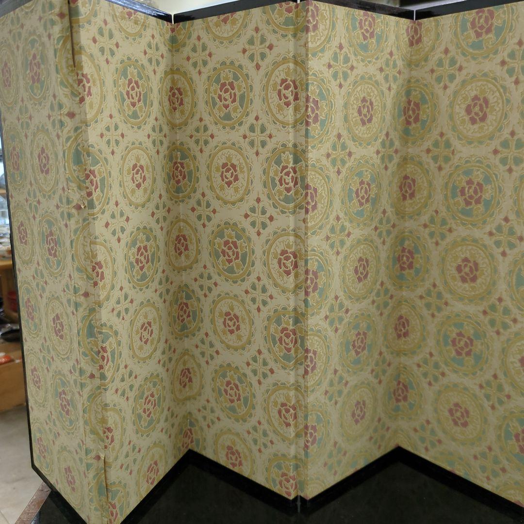 レトロ　木目込み　雛人形 金屏風付き ひな祭り　台付き　お雛様