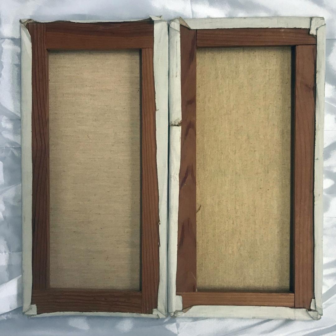 絵 女の子 男の子 作者不明 PARIS パリ 絵画 美術品 骨董品 ２枚セット