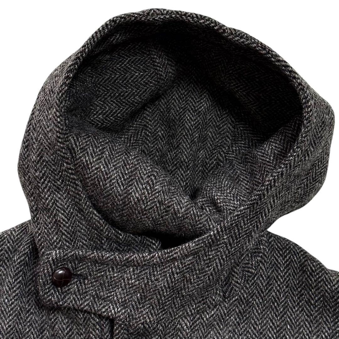 【XLサイズ】ハリスツイード × スコッチハウス ダッフルコート ヘリンボーン