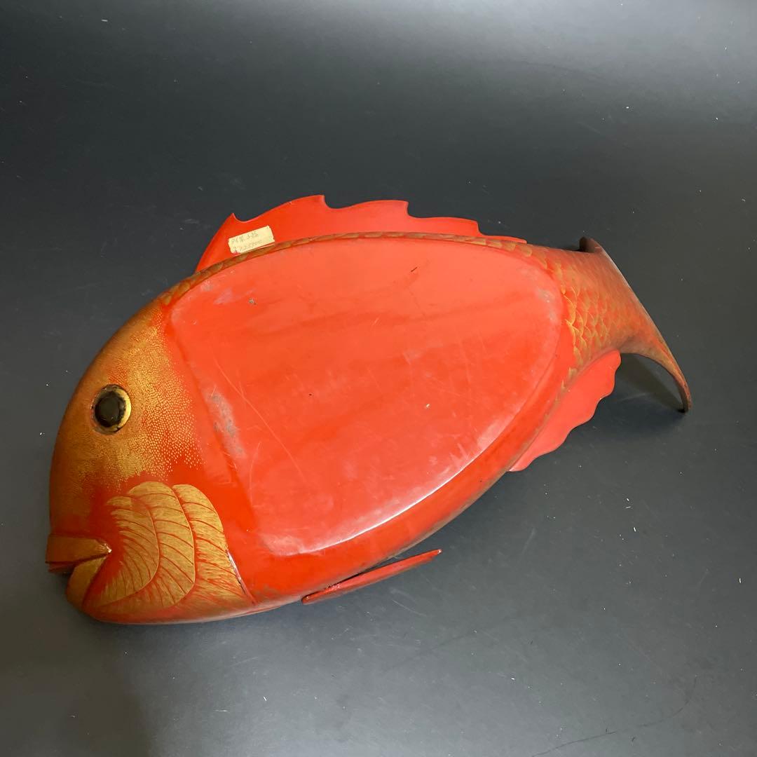 時代物　特大　木製　鯛菓子器　刺身盛り