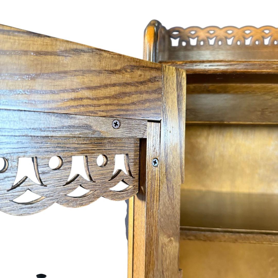 HR797 パリの雑貨屋 キャビネット　日本製　飾り棚　2枚ガラス扉