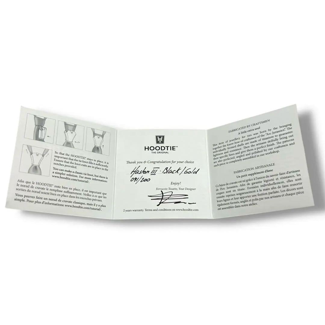 【美品】HOODTIE ネクタイ専用 チタン製 ハンドクラフトジュエリー