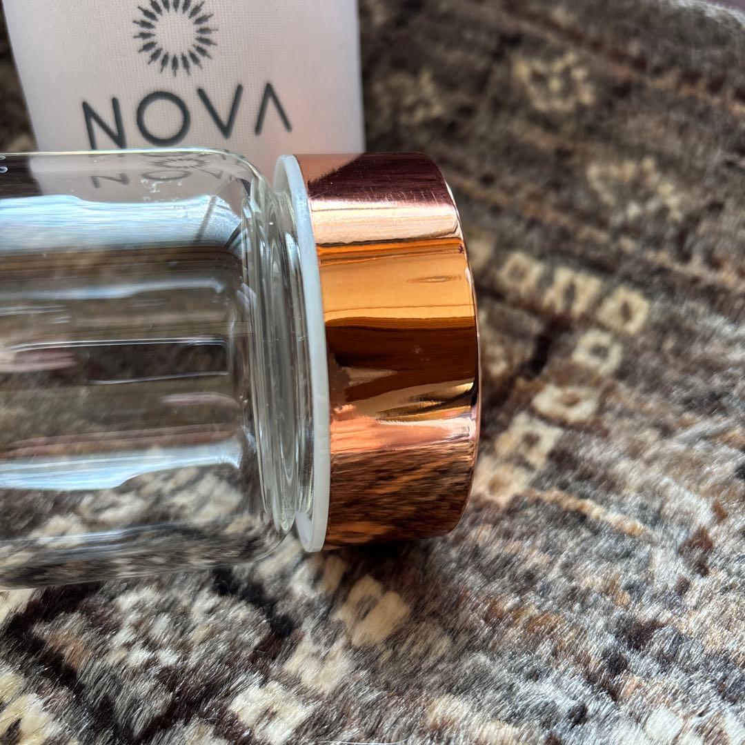 【ほぼ未使用】NOVA クリスタルクリアボトル 450ml ローズクォーツ入り