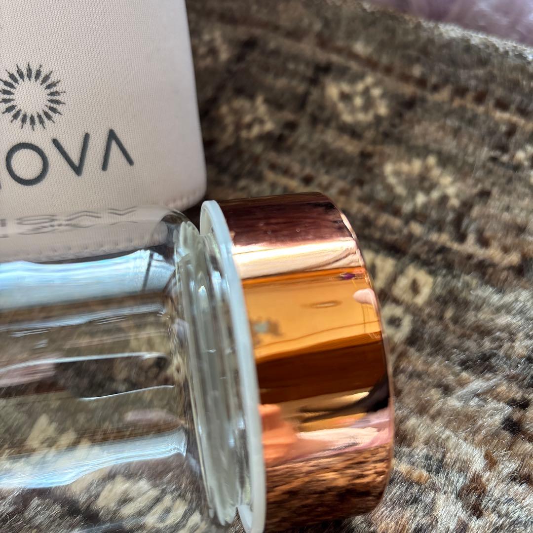 【ほぼ未使用】NOVA クリスタルクリアボトル 450ml ローズクォーツ入り