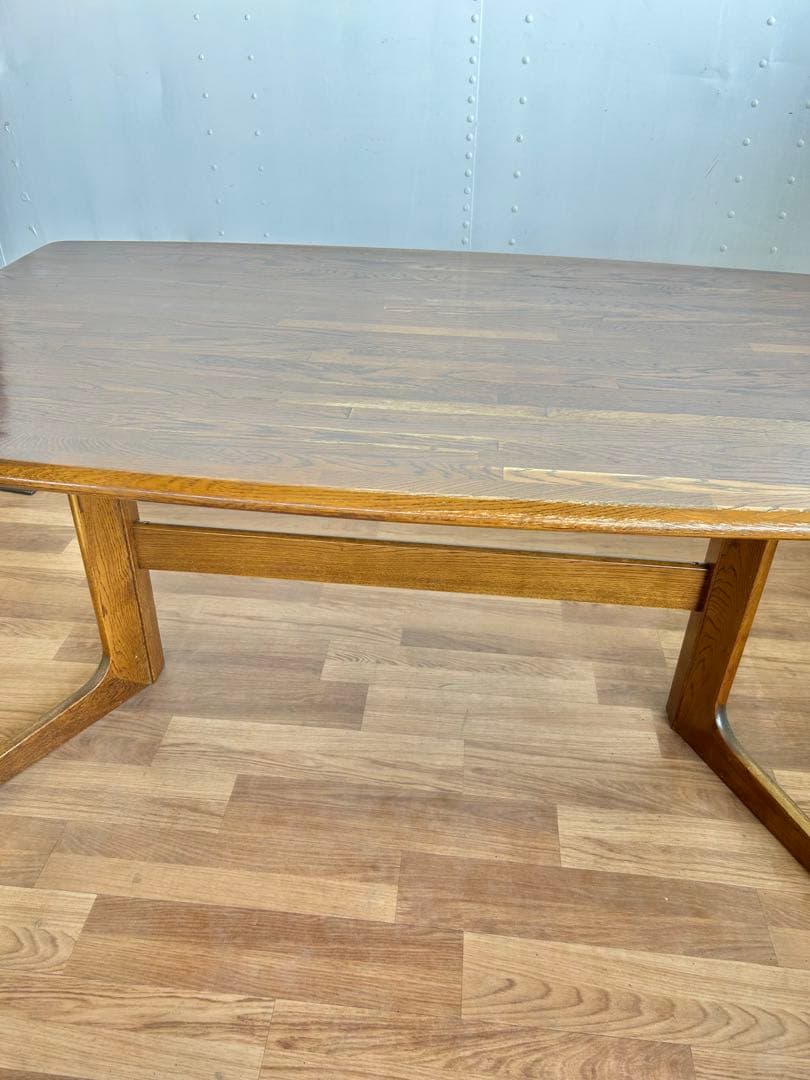 691 北欧風 ダイニングテーブル　木製 4人用 140cm ヴィンテージ　a