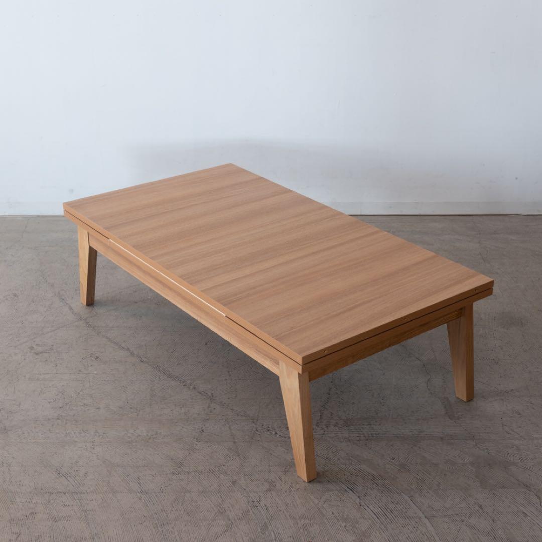 エクステンションテーブル　伸長式　アッシュ材突板