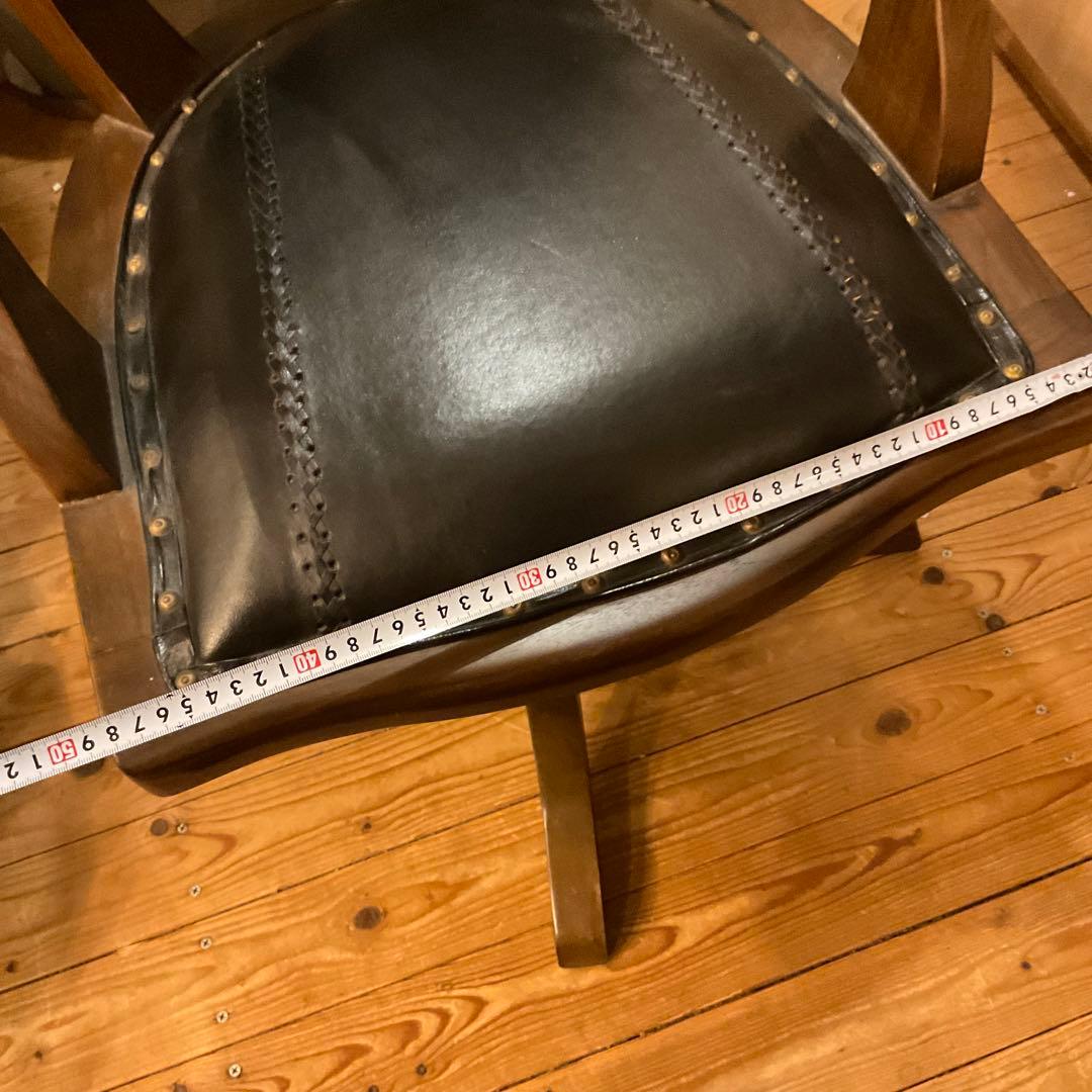 回転チェア ヴィンテージ オフィスチェア 木製 デスクチェア 椅子 レトロl