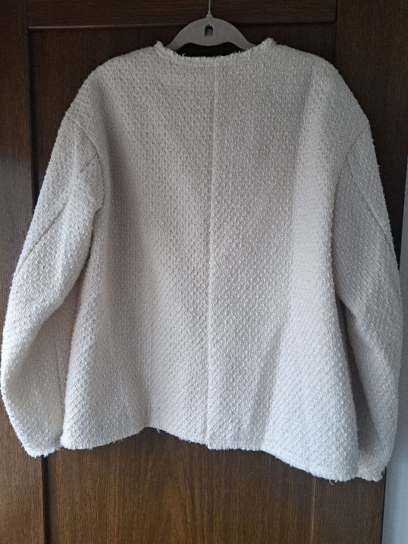 PUAL CE CIN リングツイードノーカラージャケット