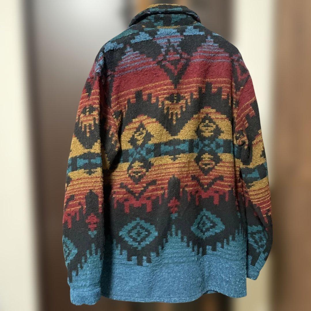 ウールリッチ　WOOL RICH ネイティブ柄　ウールコート　M アメリカ製