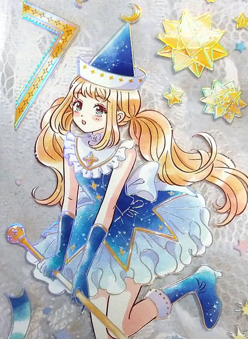 J634＃星月篇章(烫镭射银)当季限定切り売り海外人物マステ女の子