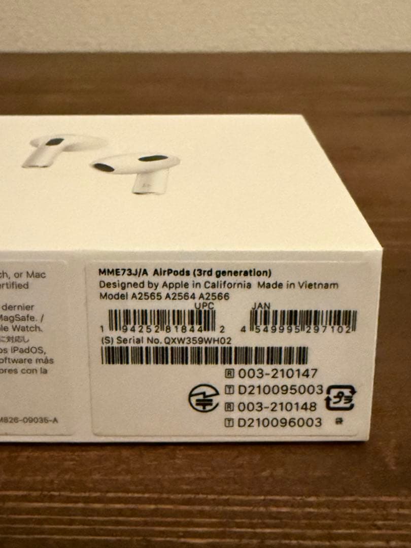 Apple AirPods (第3世代) 本体