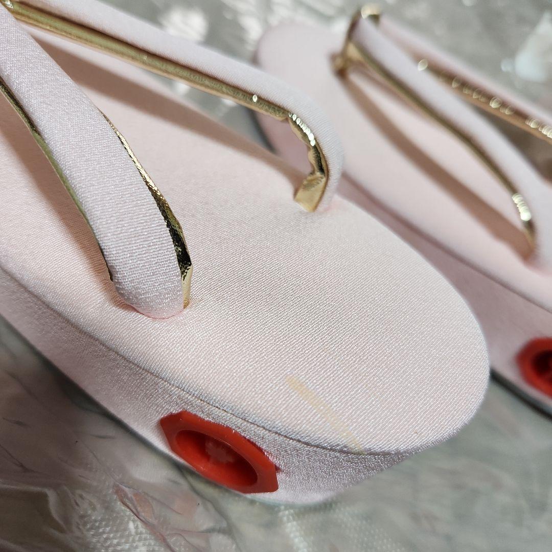 #119 (保管品）七五三  正絹 被布セット 草履　巾着