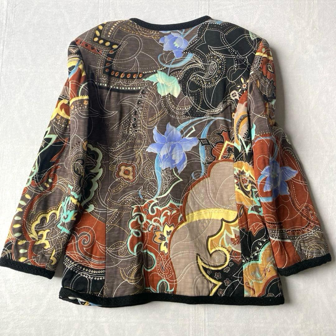 レオナール ジャケット 刺繍 ペイズリー ウール 11号 シルク ヴィンテージ