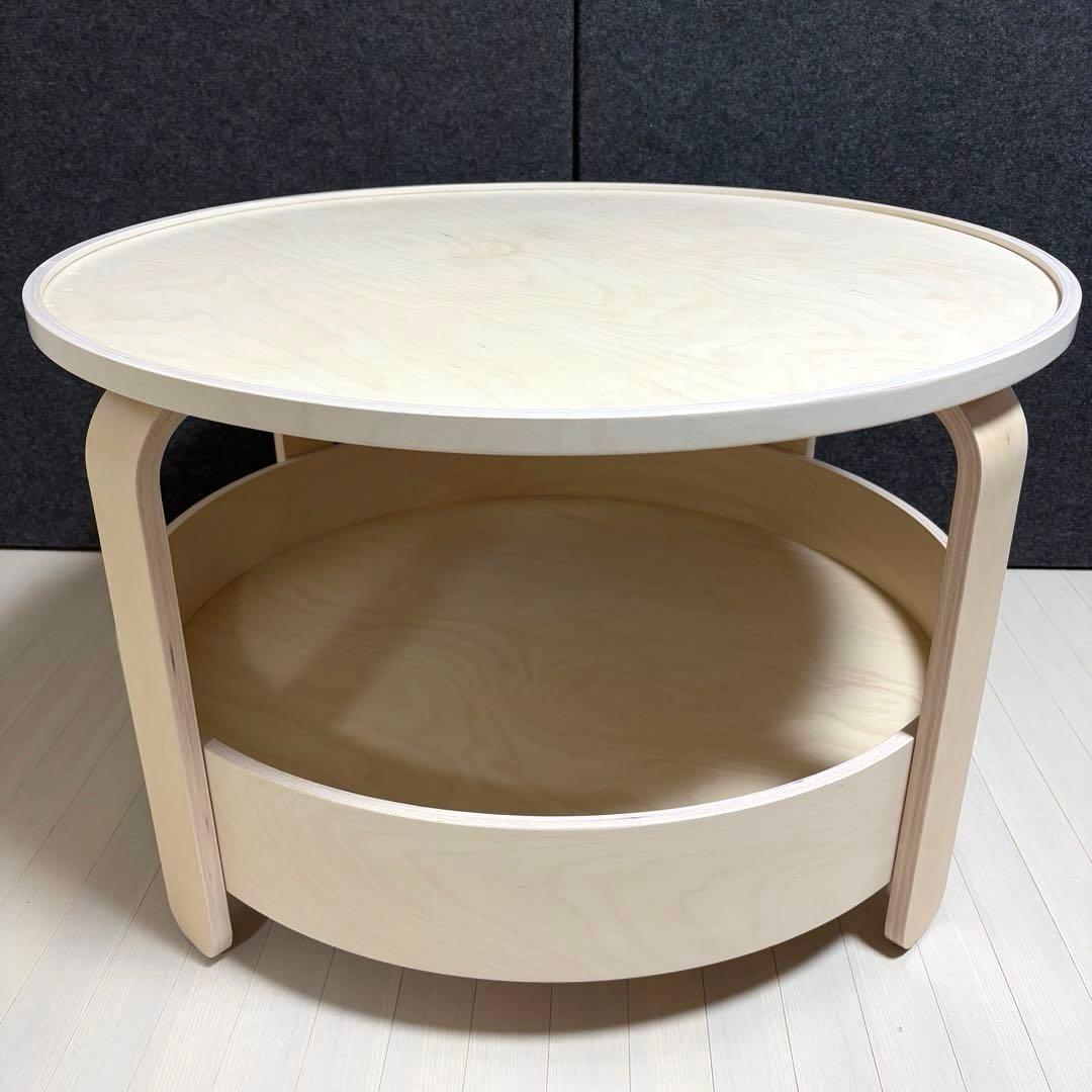 IKEA BORGEBY ボルゲビー　コーヒーテーブル　バーチ材　丸テーブル