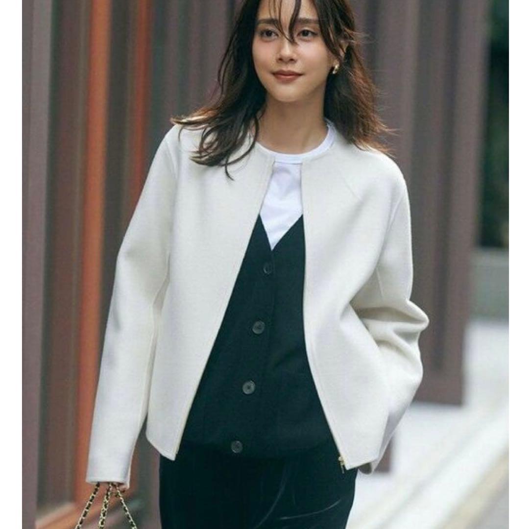 23区 ウールリバーショートブルゾン　40