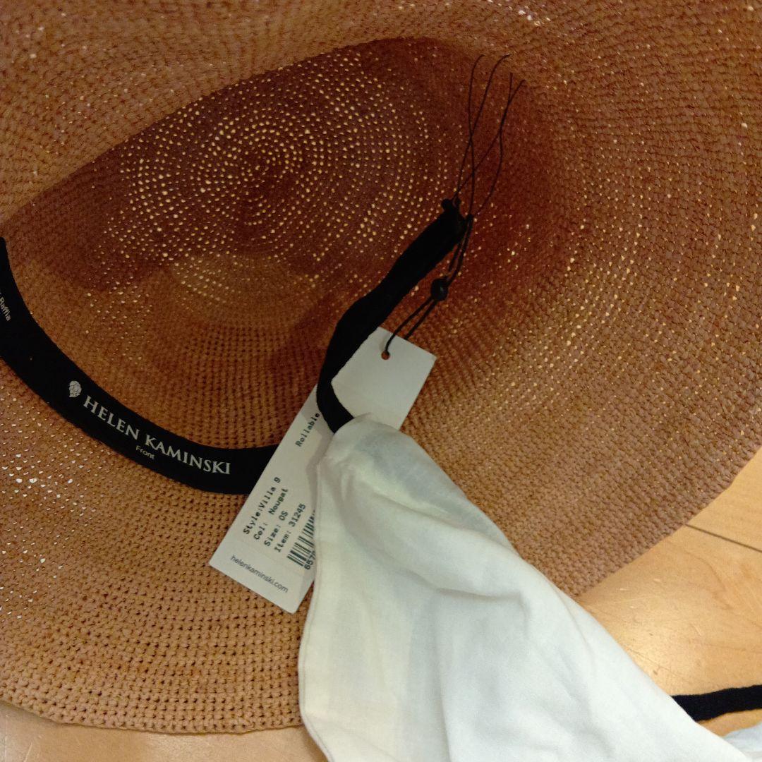新品タグ付 ヘレンカミンスキー　麦わら帽子 ベージュ　villa9　ヌガー
