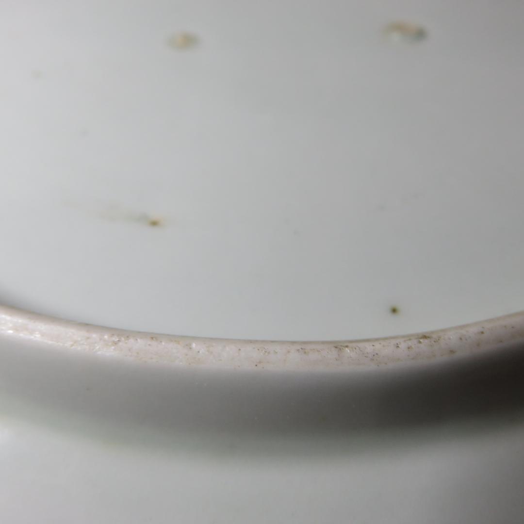 古伊万里 大皿 欠け 変形皿 山水 菊 牡丹 波文 染付