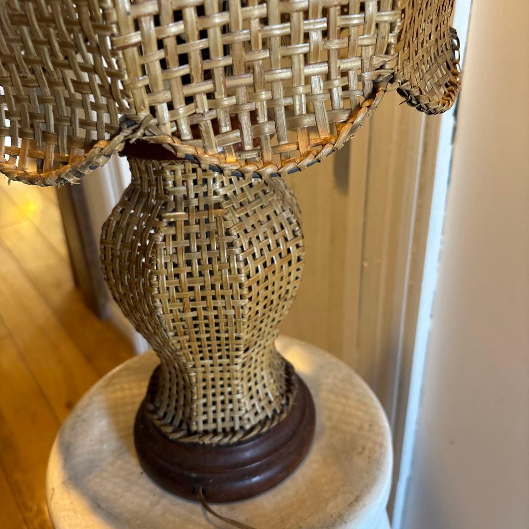 籐　ラタン　ライト　ヴィンテージ　アンティーク　レトロ