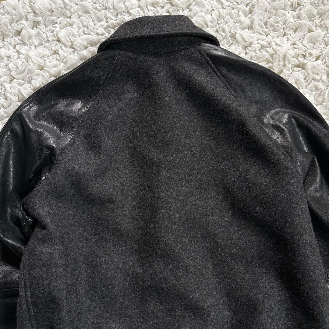 【美品】DIESEL ディーゼル スタジャン ロゴ刺繍 レザー 異素材