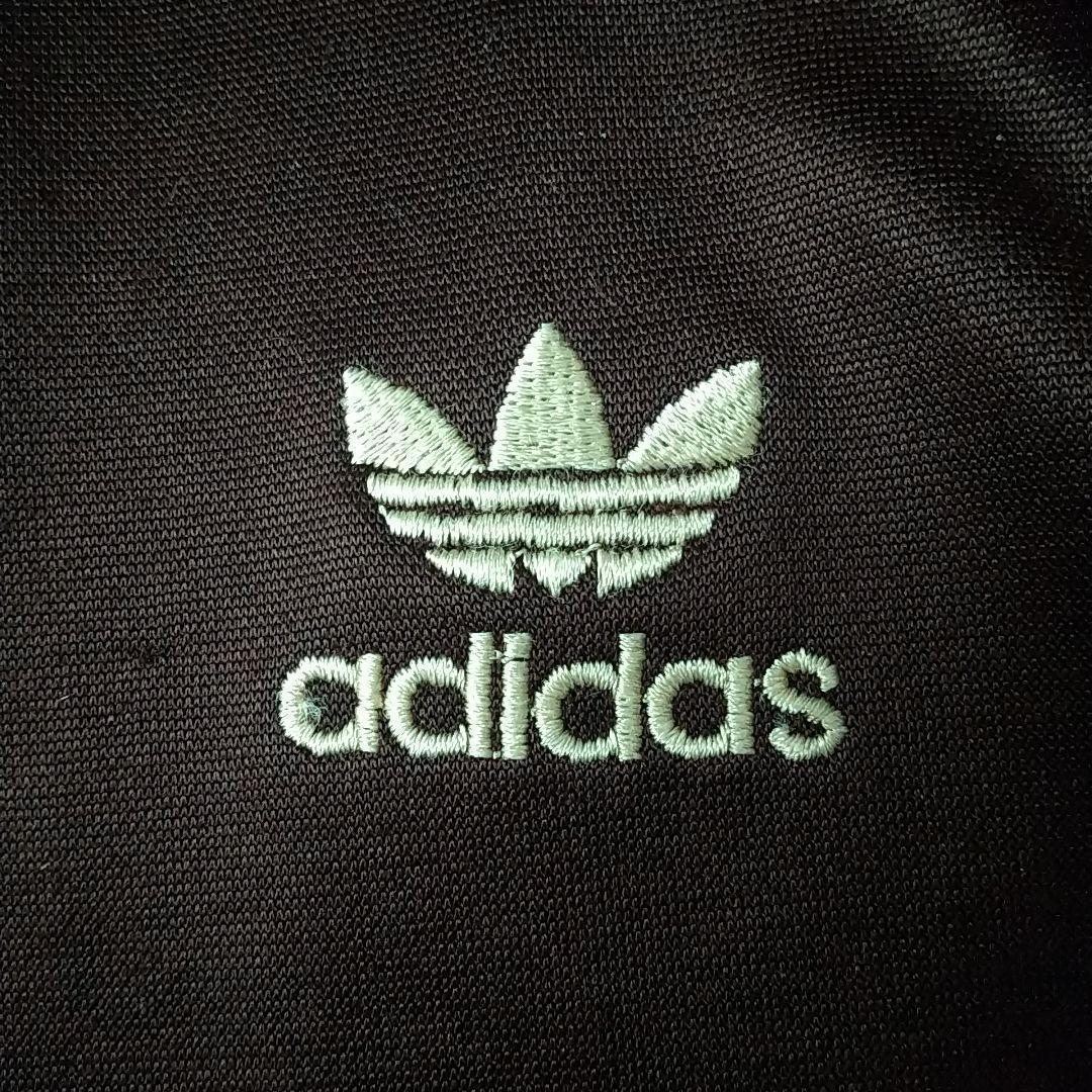 人気カラー☆アディダス 刺繍 デサント製 トラックジャケット ブラウン×ベージュ