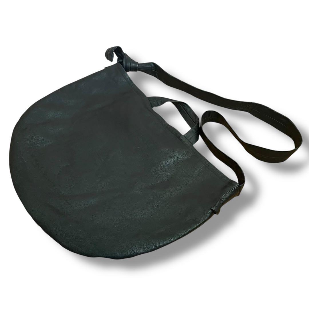 美品 REN ショルダーバッグ 2WAY 山羊革 ブラック BARE A4収納可