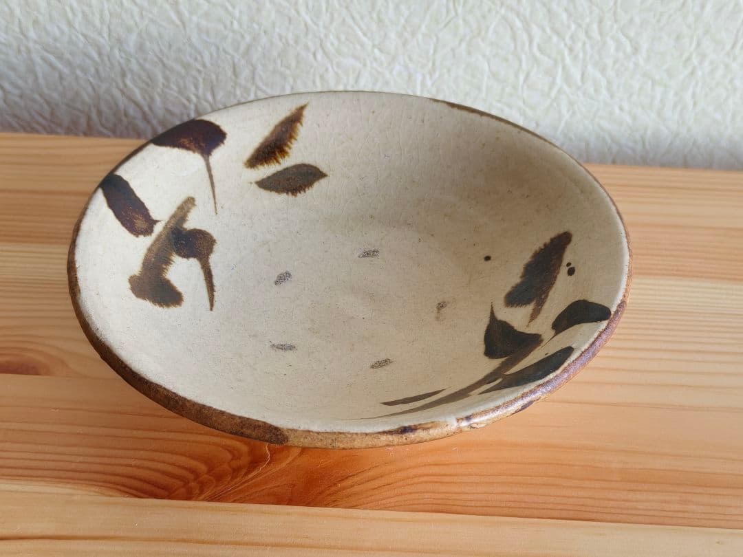 【専用】鈴木照雄 栗駒陣ヶ森窯 鉄絵五寸皿　2枚セット民藝