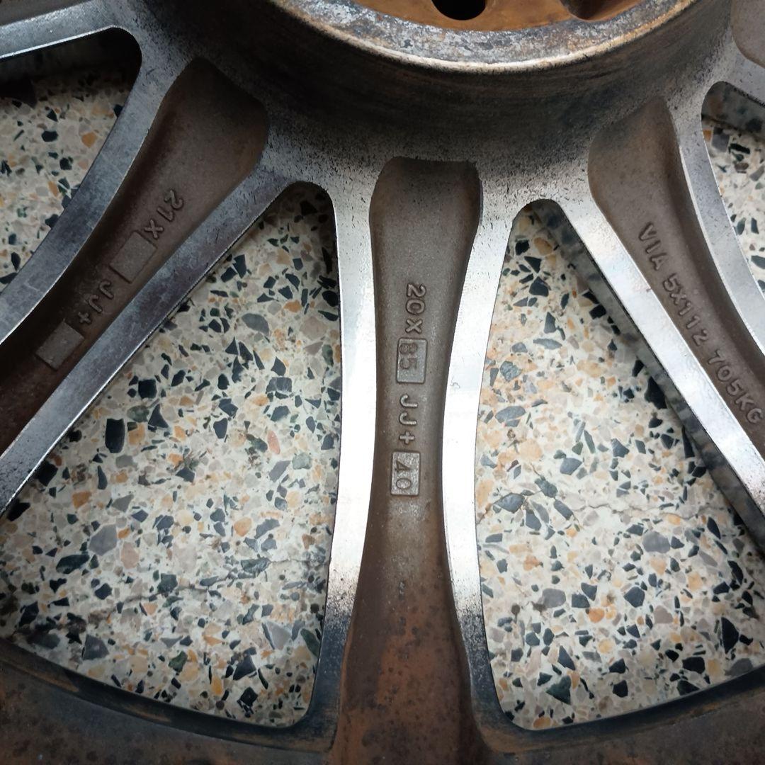 Work SCHWERT 20インチアルミホイール 2本 ブラック/シルバー