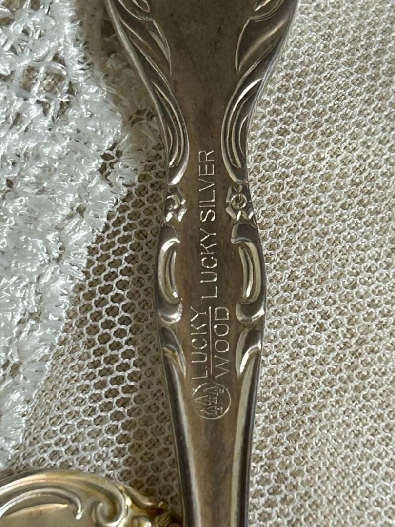 セール！ラッキーウッド　ラッキーシルバー　スプーン 6本セット カトラリー