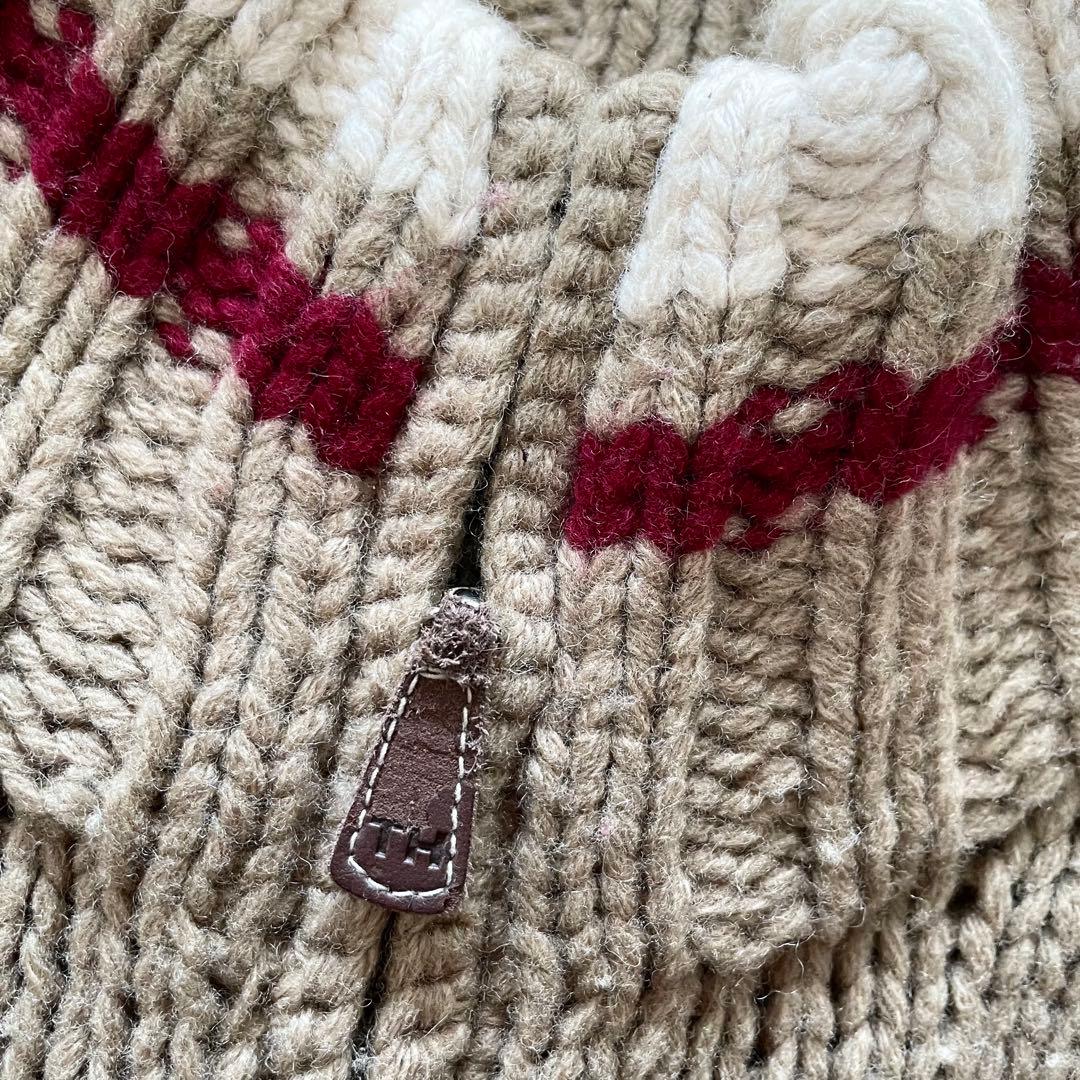 【希少】トミーヒルフィガー　ネイティブ柄　カウチン　ドライバーズニット　L