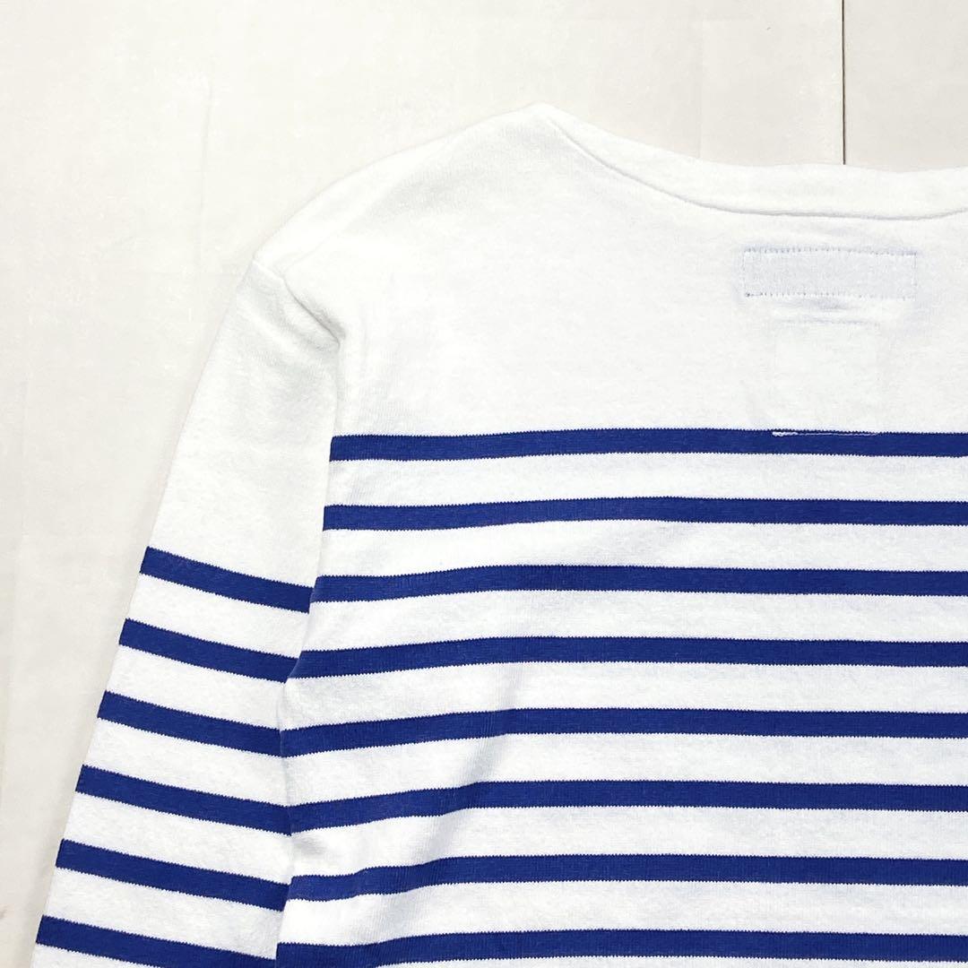 マディソンブルー ボーダー　ロンT バスクシャツ カットソー スリット