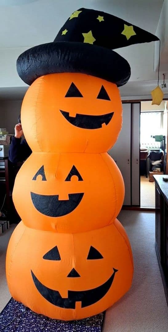 超巨大！かぼちゃバルーン　風船　エアー　ハロウィン　エアブロー　パンプキン