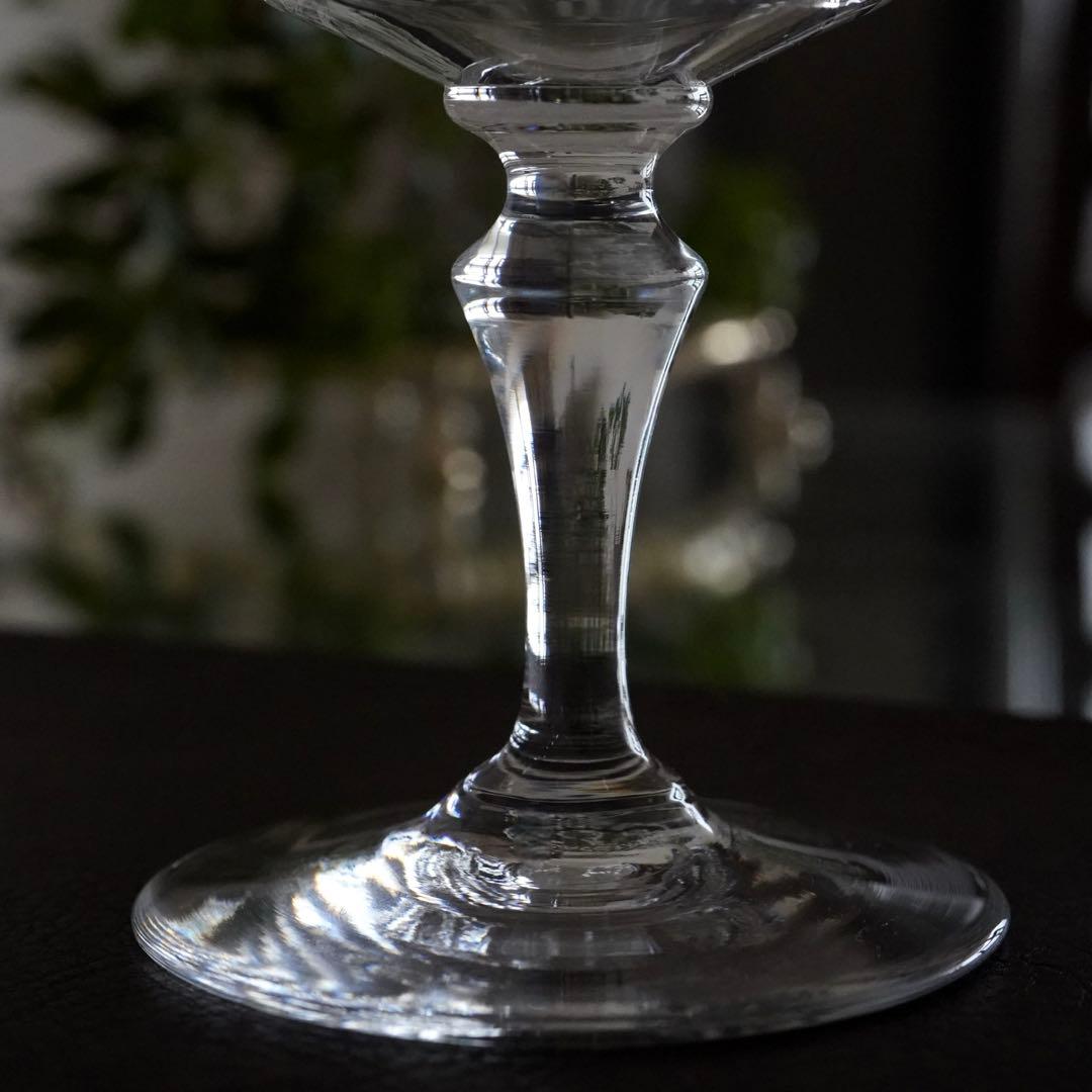 極美品★オールドバカラ★エッチング★フラワー★ワイングラス★1脚 A★レア極希少