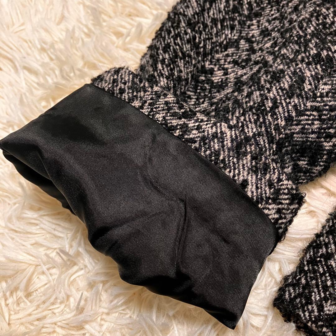 【美品】green label relaxing ツイード ノーカラージャケット