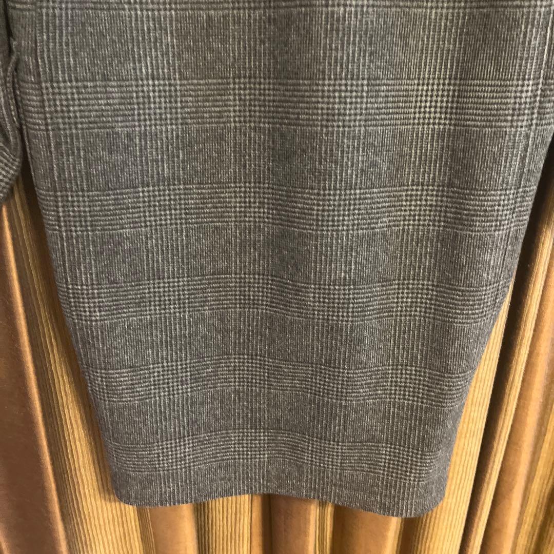 【ブルックスブラザーズ】ダッフルコート　グレーチェック　フード　Sサイズ