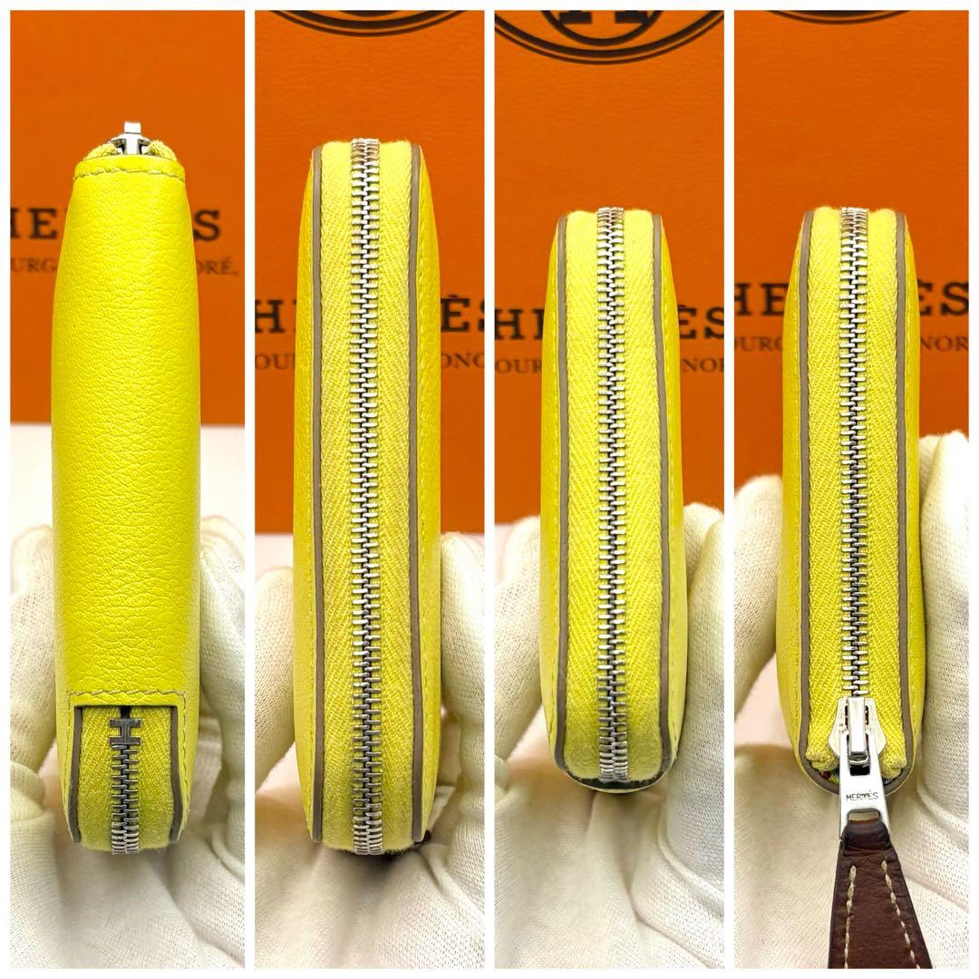 新品並み✨エルメス　アザップ　シルクイン　コンパクト　イエロー　W刻印　2024