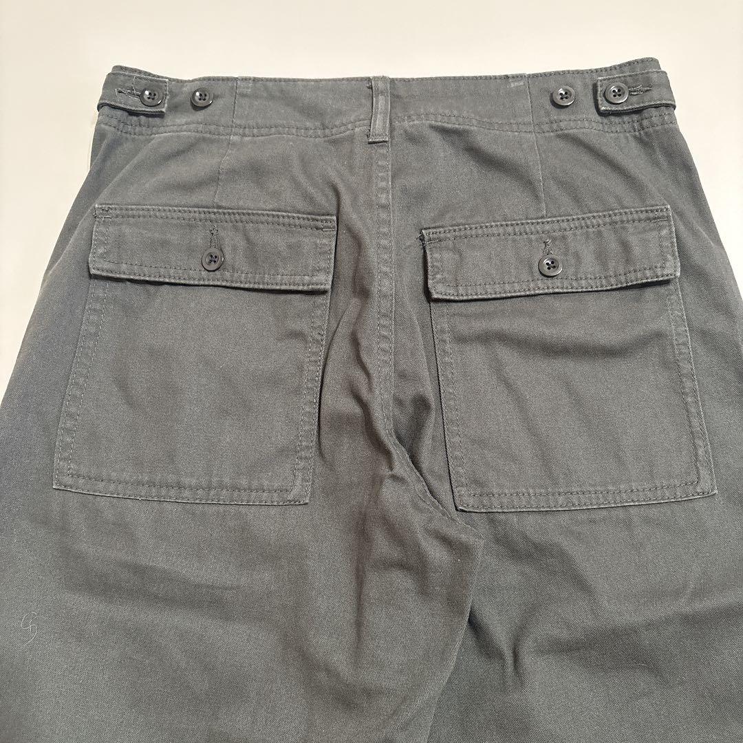 25AW スピックアンドスパン ルーズベイカーパンツ グレー 38 チャコール