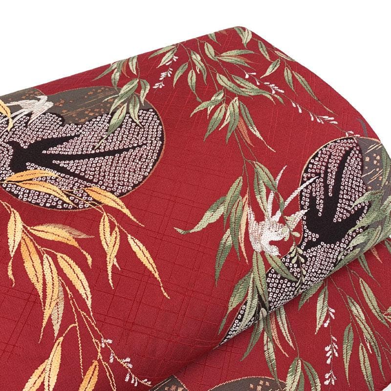 509my36◇大正ロマン 貝島はるみ 柳に瓢箪 鳥 燕 金糸 六通 袋帯◇美品