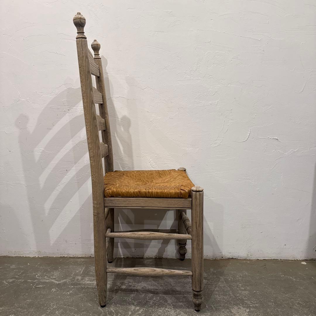 CASAダイニングチェア　カフェチェア　藁座面　剥離