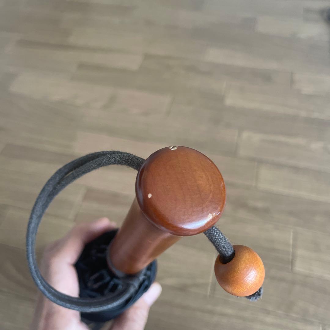 サンバリア100 折りたたみ日傘 木製ハンドル