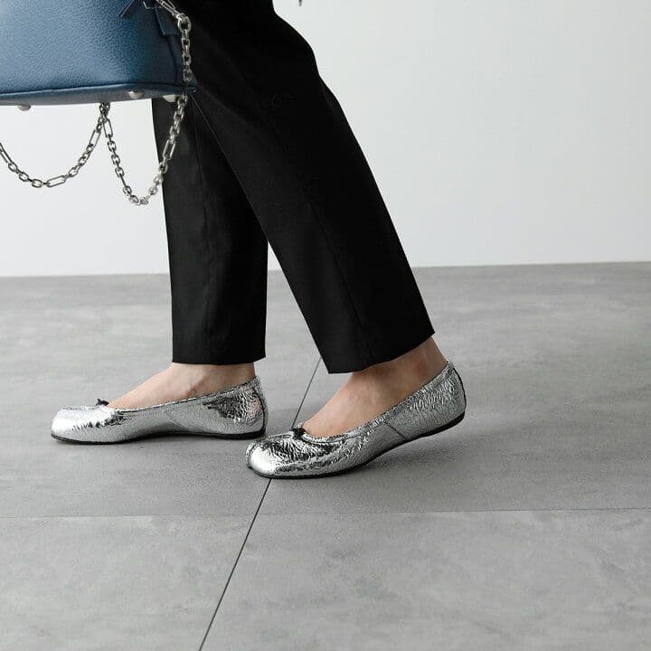Maison Margiela│「タビ」ブロークンミラー バレエシューズ 40