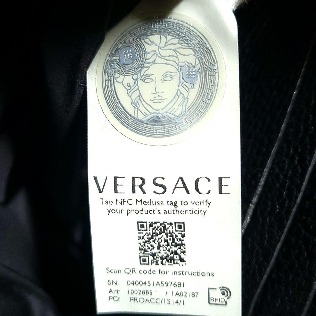 未使用級 ヴェルサーチ　ショルダーバッグ メデューサ グレカ レザー 2WAY