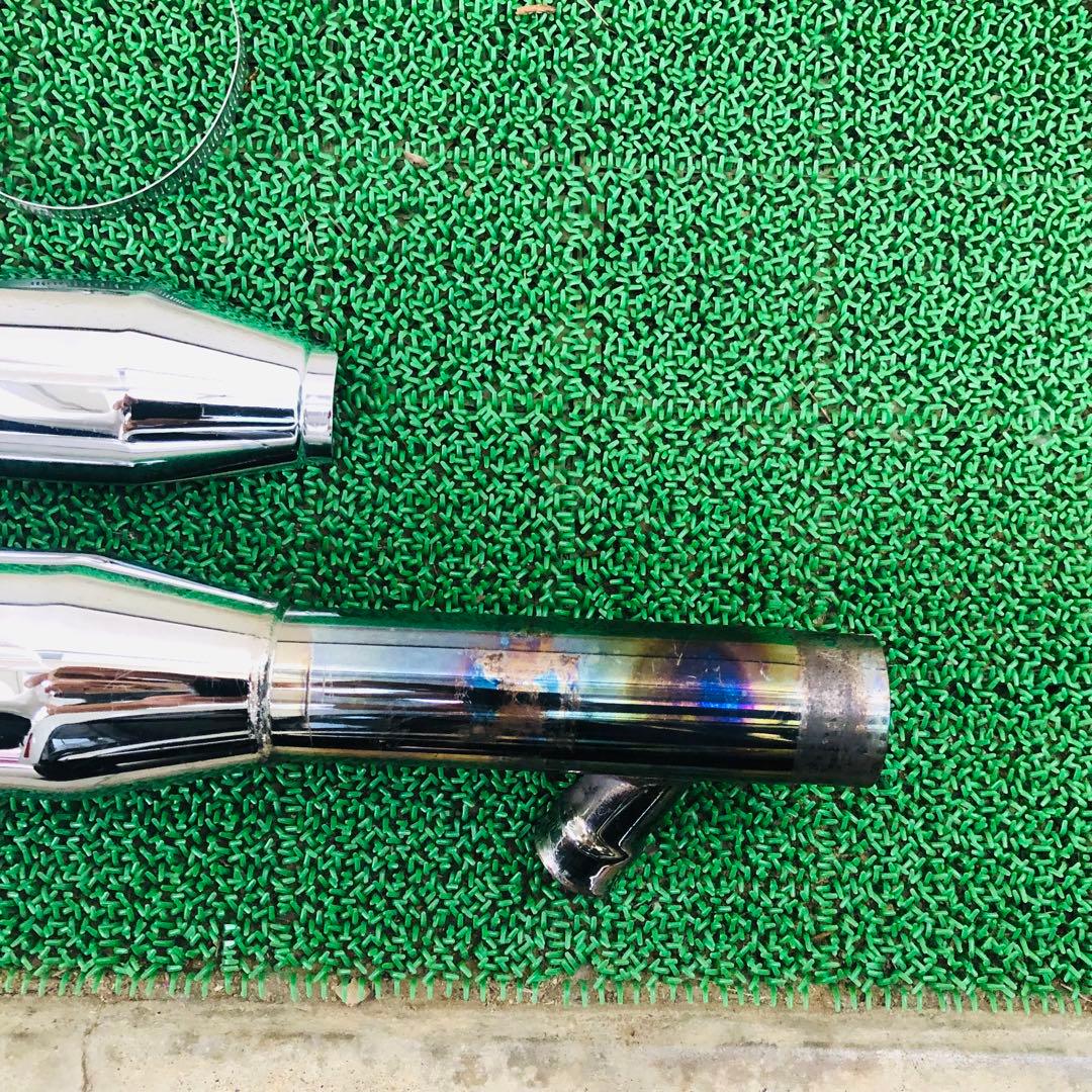 スクリーミンイーグル ハーレーFLSTF スリップオンマフラー クローム