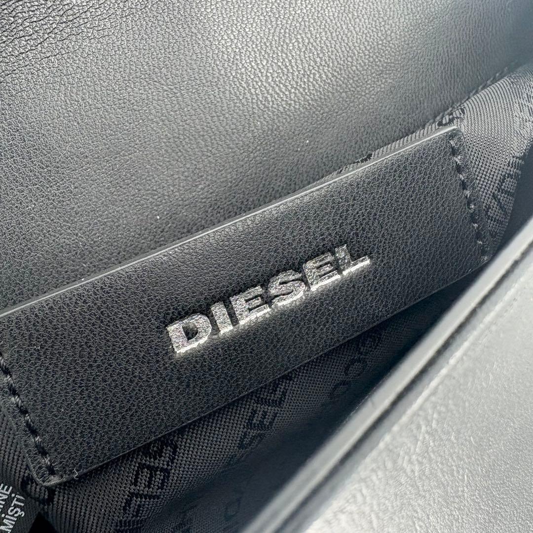美品　DIESEL ディーゼル ショルダーバッグ レザー 黒 斜め掛け 834