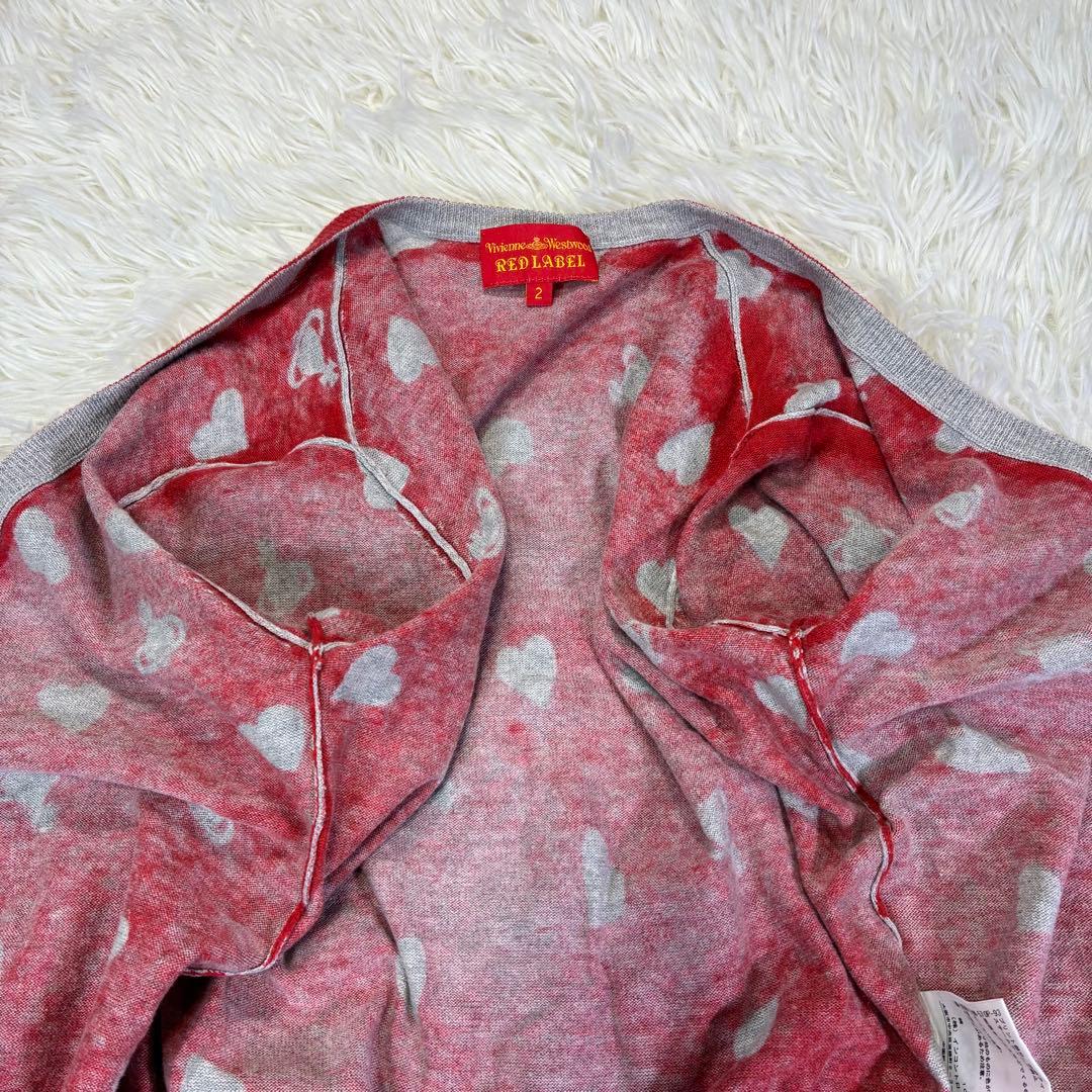 ヴィヴィアンウエストウッド カーディガン 総柄 オーブ ハート オーブ釦