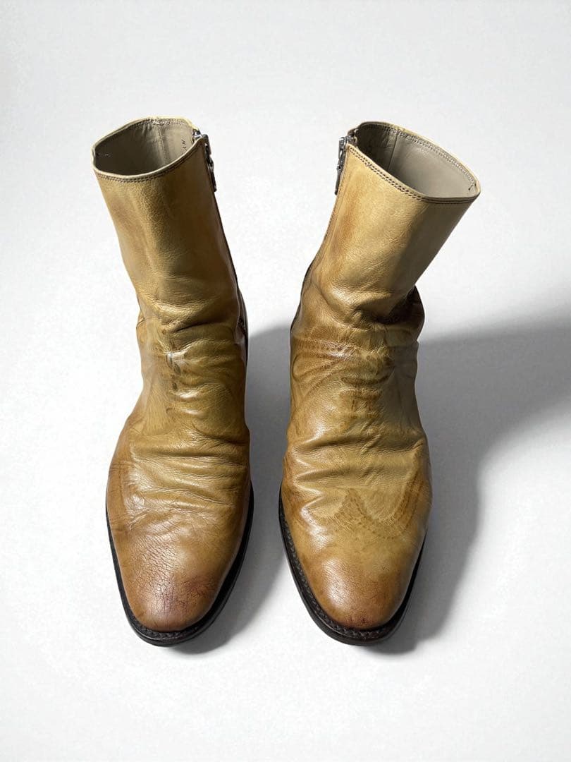 Mihara Yasuhiro 初期 炙り出しサイドジップブーツ 27