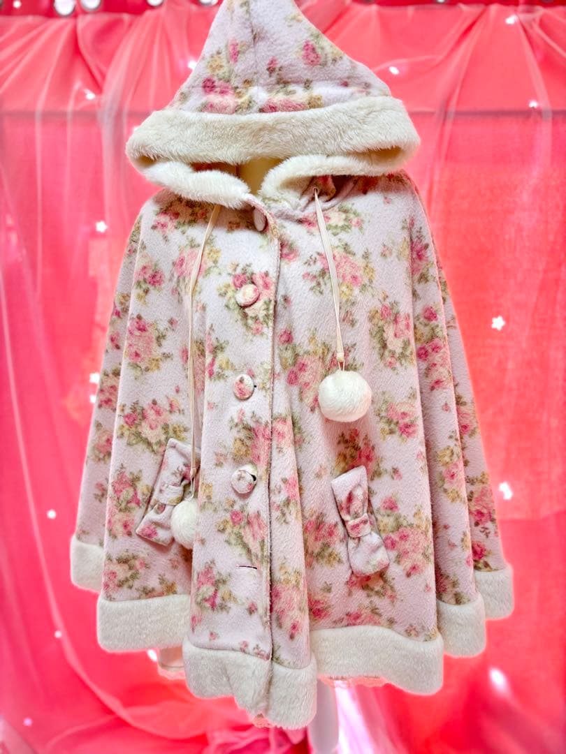 リズリサ お花柄ポンチョ